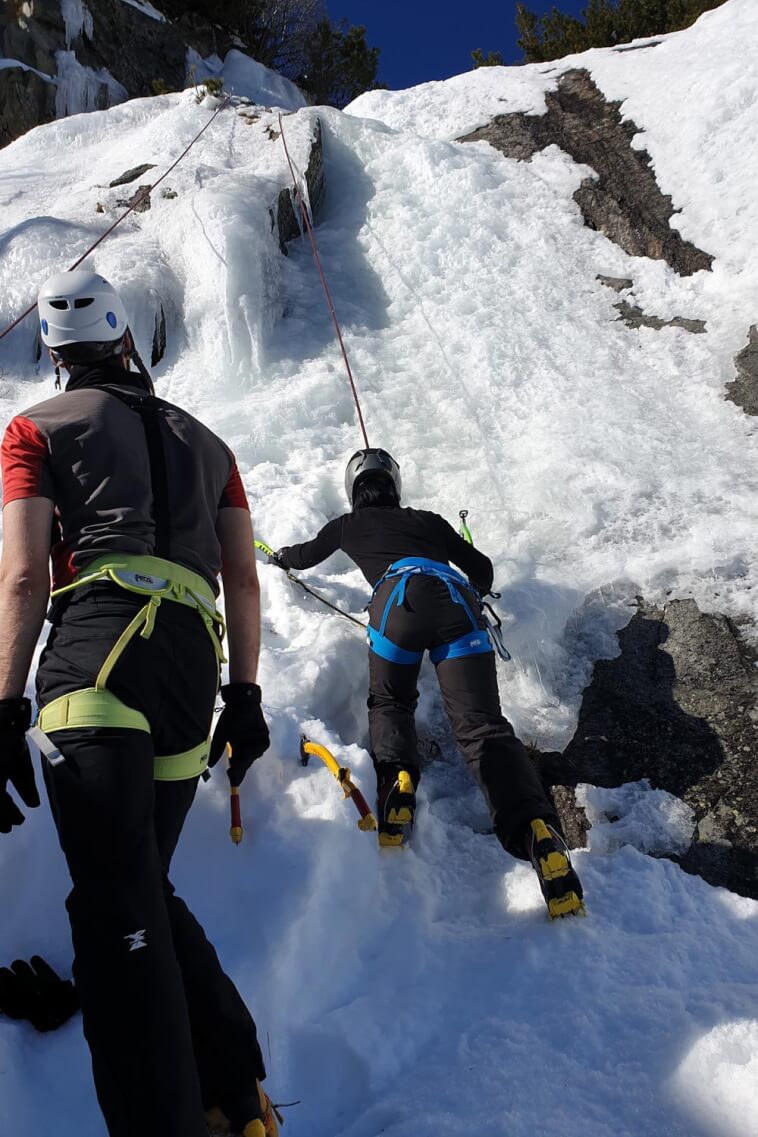 Ice Climbing at Vălul Miresei Waterfall Cluj
